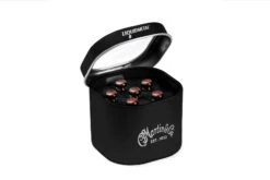 Martin Pin Set Liquid Metal, Gold With Red Dots - Martin