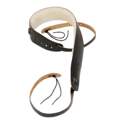 Levy's Banjo Master Series 2 1/2" Wide Genuine Leather Banjo Strap, Black - Levy's