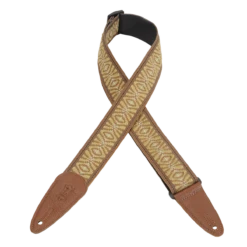 Levy's Boho Jacquard Series 2" Jacquard Guitar Strap, Tan & Cream - Levy's