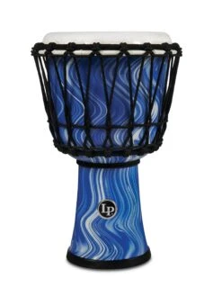 Latin Percussion World 7 Rope Circle Djembe Blue Marble - LP