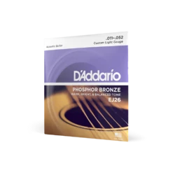 D'Addario EJ26-3D Phosphor Bronze Acoustic Guitar - Custom Light 11-52 - 3 Sets - D'Addario