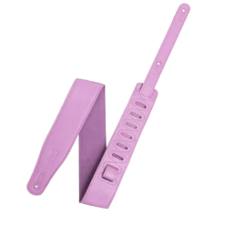 Levy's Pastel Leather Series Pastel Leather Guitar Strap, Spring Orchid - Levy's