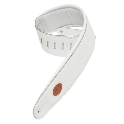 Levy's Signature Legacy Series 4 1/2" Wide Garment Leather Bass Strap, White - Levy's