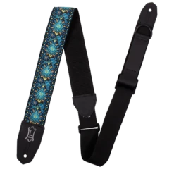 Levy's Jacquard Right Height Series Strap With Woven, Blue Black & Gold Motif - Levy's