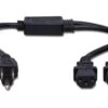 Hosa Power Y Cable, Dual IEC C13 To NEMA 5-15P, 1.5 Ft - Hosa
