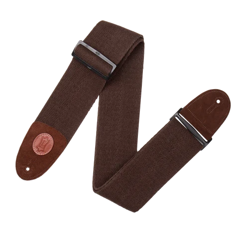 Levy's Signature Cotton Series 3" Wide Bass Guitar Strap, Brown - Levy's 1 Levy's Signature Cotton Series 3" Wide Bass Guitar Strap, Brown - Levy's