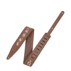 Levy's Celestial Beings Series 25" Leather Strap With Embroidery, Brown - Levy's