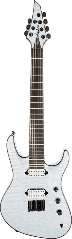 Jackson USA Signature Chris Broderick Soloist HT7, Ebony Fingerboard, Transparent White - Jackson