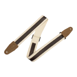 Levy's Cotton Combo Series 2" Guitar Strap, Natural & Dark Brown - Levy's