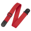Levy's Single Tone Solid Colored Poly Series 2" Wide Guitar Strap, Red - Levy's