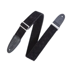 Levy's Suede Harmony Series 2" Wide Fabric Guitar Strap, Black Velvet - Levy's
