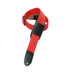 Levy's Junior Ukulele Series 1 1/2" Wide Poly Youth Guitar & Uke Strap, Red - Levy's