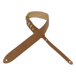 Levy's Lead Leather Series 2" Wide Top Grain Leather Guitar Strap, Tan - Levy's