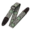 Levy's Hootenanny Series 2" Wide Jacquard Guitar Strap, Green & White Floral - Levy's