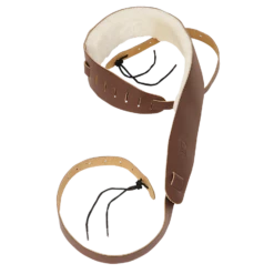 Levy's Banjo Master Series 2 1/2" Wide Genuine Leather Banjo Strap, Brown - Levy's