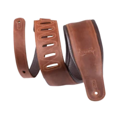Levy's Like Butter Series 325" Wide Butter Leather Guitar Strap, Distressed Brown - Levy's