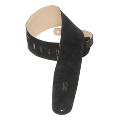 Levy's Simply Suede Series 3 1/2" Wide Bass Strap, Black - Levy's
