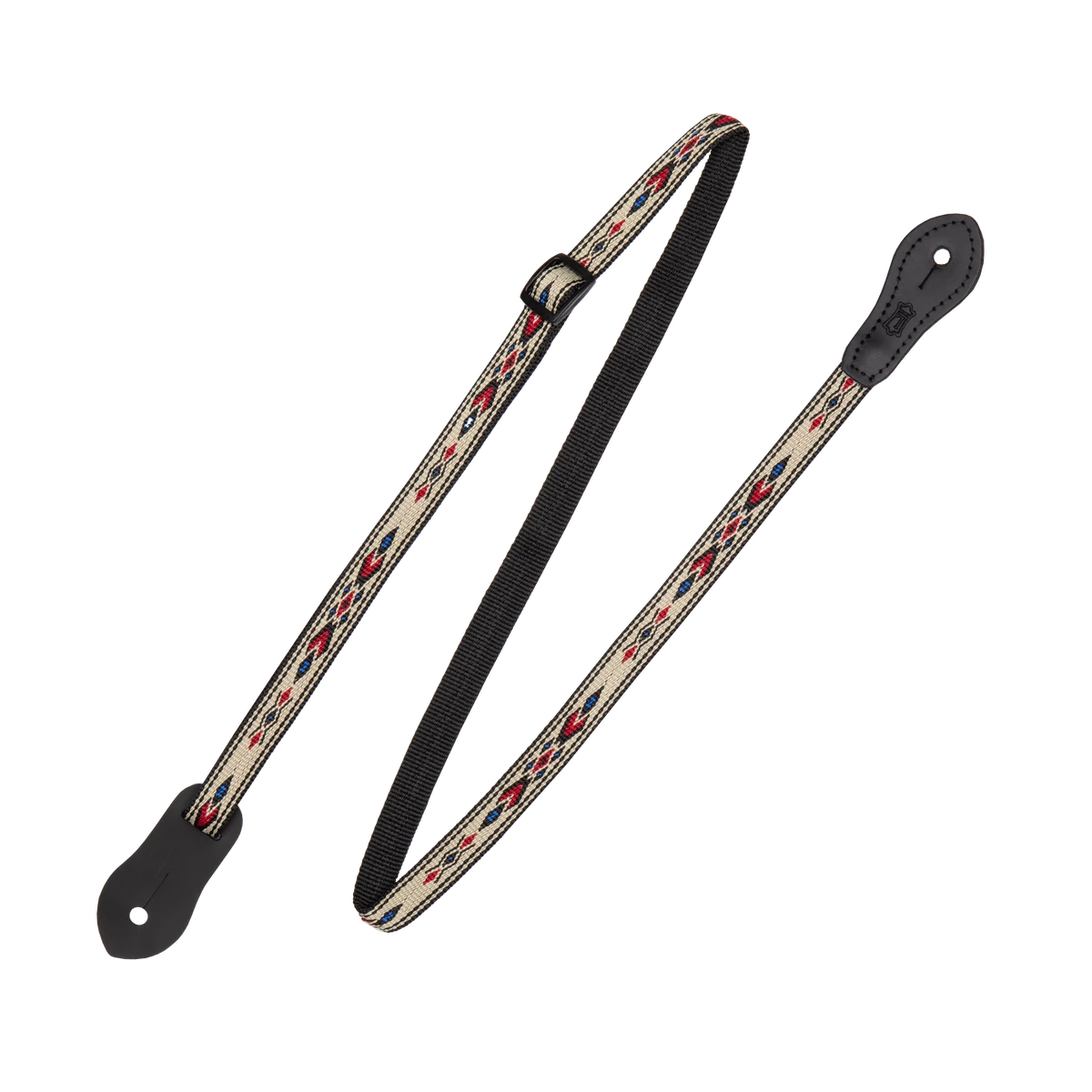 Levy's Jacquard Ukulele Series 1/2" Wide Jacquard Mandolin & Ukulele Strap, Red & Blue - Levy's 1 Levy's Jacquard Ukulele Series 1/2" Wide Jacquard Mandolin & Ukulele Strap, Red & Blue - Levy's