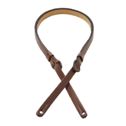 Levy's Mandolin Series 1/2" Wide Vegan Tan Leather Mandolin Strap, Brown - Levy's