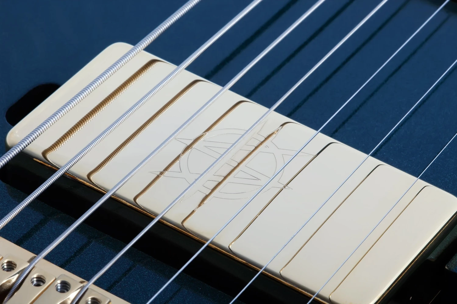 Schecter Synyster Gates Custom 7-String Temolo Headless Electric Guitar, Oak Green Metallic - Schecter 9 Schecter Synyster Gates Custom 7-String Temolo Headless Electric Guitar, Oak Green Metallic - Schecter - Image 9