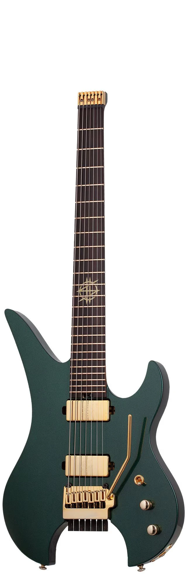 Schecter Synyster Gates Custom 7-String Temolo Headless Electric Guitar, Oak Green Metallic - Schecter 1 Schecter Synyster Gates Custom 7-String Temolo Headless Electric Guitar, Oak Green Metallic - Schecter