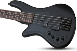 Schecter Stiletto Stealth-5 Left-Handed Satin Black - Schecter -Zedem Sale Store 2527 SHC hqw MIDDLE
