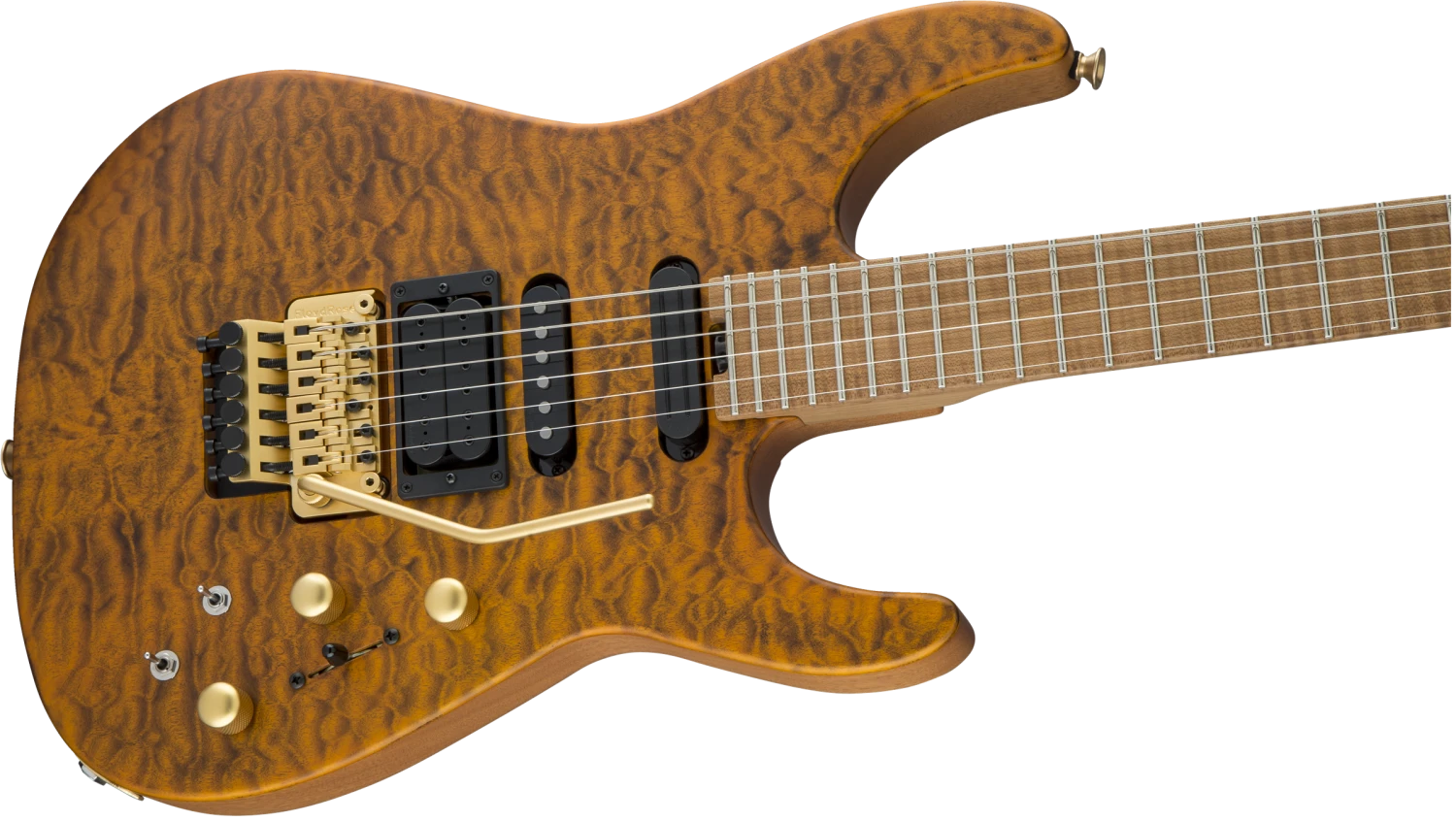 Jackson USA Signature Phil Collen PC1 Satin Stain, Caramelized Flame Maple Fingerboard, Satin Transparent Amber - Jackson 6 Jackson USA Signature Phil Collen PC1 Satin Stain, Caramelized Flame Maple Fingerboard, Satin Transparent Amber - Jackson - Image 6