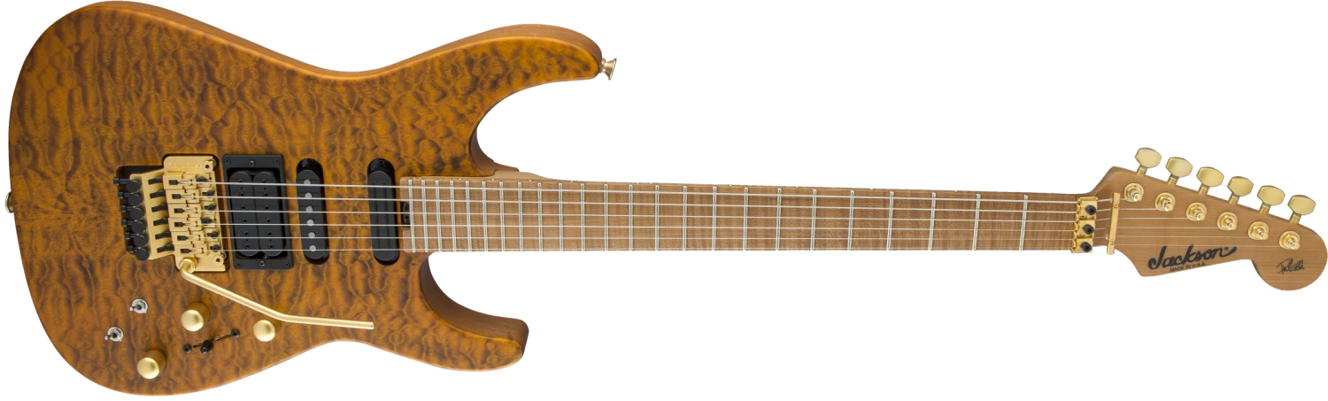 Jackson USA Signature Phil Collen PC1 Satin Stain, Caramelized Flame Maple Fingerboard, Satin Transparent Amber - Jackson 9 Jackson USA Signature Phil Collen PC1 Satin Stain, Caramelized Flame Maple Fingerboard, Satin Transparent Amber - Jackson - Image 9