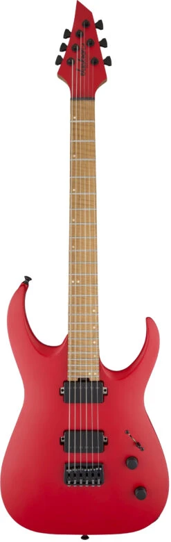 Jackson USA Signature Misha Mansoor Juggernaut HT6, Caramelized Flame Maple Fingerboard, Satin Red - Jackson