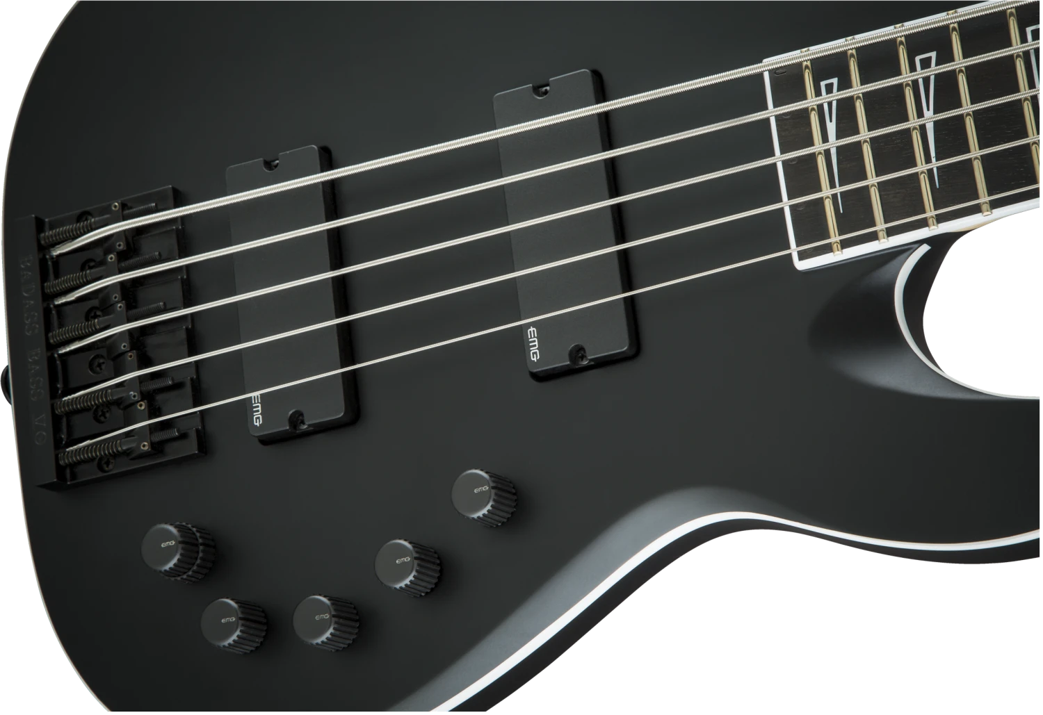 Jackson USA Signature David Ellefson Concert Bass CB V, Ebony Fingerboard, Satin Black - Jackson 4 Jackson USA Signature David Ellefson Concert Bass CB V, Ebony Fingerboard, Satin Black - Jackson - Image 4