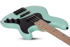Schecter J-4 Maple Fretboard Sea Foam Green - Schecter -Zedem Sale Store 2910 SHC hqw angle3