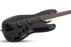 Schecter J-4 Rosewood Fretboard Gloss Black - Schecter -Zedem Sale Store 2911 SHC hqw angle5