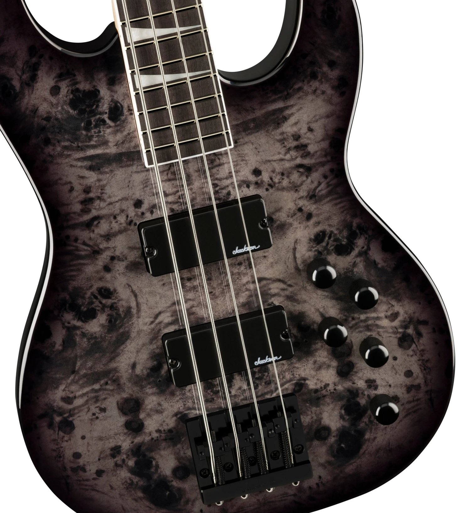 Jackson S Series Concert Bass CB JS3P, Amaranth Fingerboard, Transparent Black Burst - Jackson 4 Jackson S Series Concert Bass CB JS3P, Amaranth Fingerboard, Transparent Black Burst - Jackson - Image 4