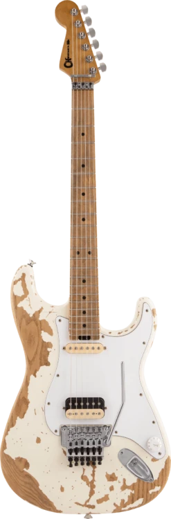 Charvel Henrik Danhage Limited Edition Signature Pro-Mod So-Cal Style 1 FR, Maple Fingerboard, White Relic - Charvel