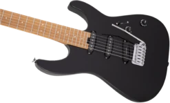 Charvel Pro-Mod DK22 SSS 2PT CM, Caramelized Maple Fingerboard, Gloss Black - Charvel -Zedem Sale Store 2969026503 gtr cntbdyleft 001 nr