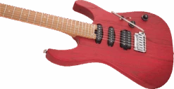 Charvel Pro-Mod DK24 HSS 2PT CM Ash, Caramelized Maple Fingerboard, Red Ash - Charvel -Zedem Sale Store 2969413539 gtr cntbdyleft 001 nr