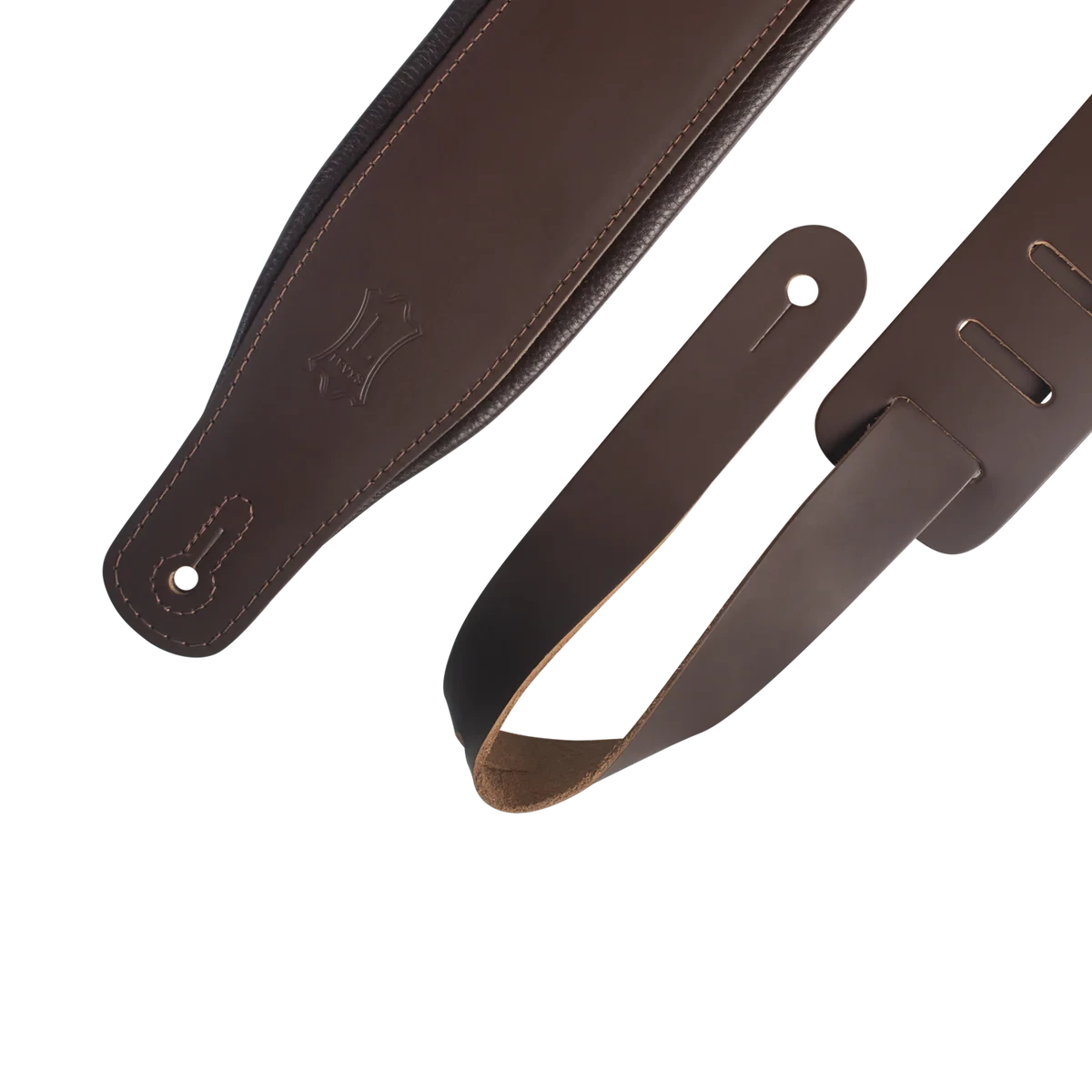 Levy's Amped Leather Series 3 Inch Wide Top Grain Leather Guitar Straps, Dark Brown - Levy's 2 Levy's Amped Leather Series 3 Inch Wide Top Grain Leather Guitar Straps, Dark Brown - Levy's - Image 2