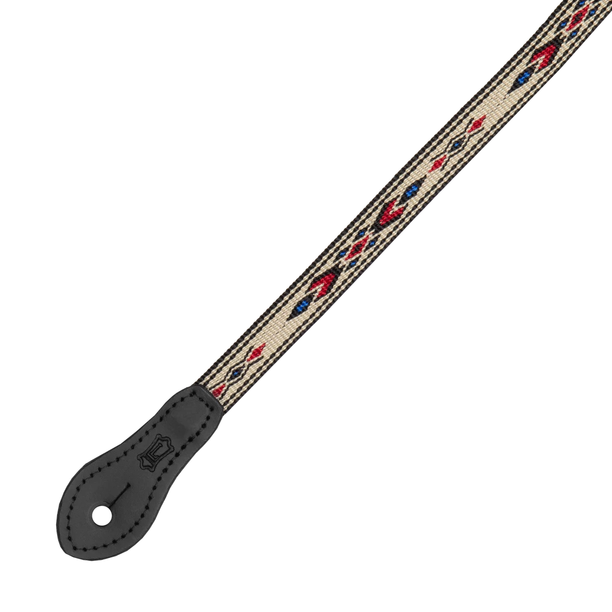 Levy's Jacquard Ukulele Series 1/2" Wide Jacquard Mandolin & Ukulele Strap, Red & Blue - Levy's 2 Levy's Jacquard Ukulele Series 1/2" Wide Jacquard Mandolin & Ukulele Strap, Red & Blue - Levy's - Image 2