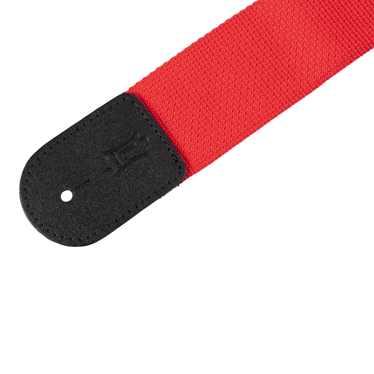 Levy's Single Tone Solid Colored Poly Series 2" Wide Guitar Strap, Red - Levy's 2 Levy's Single Tone Solid Colored Poly Series 2" Wide Guitar Strap, Red - Levy's - Image 2