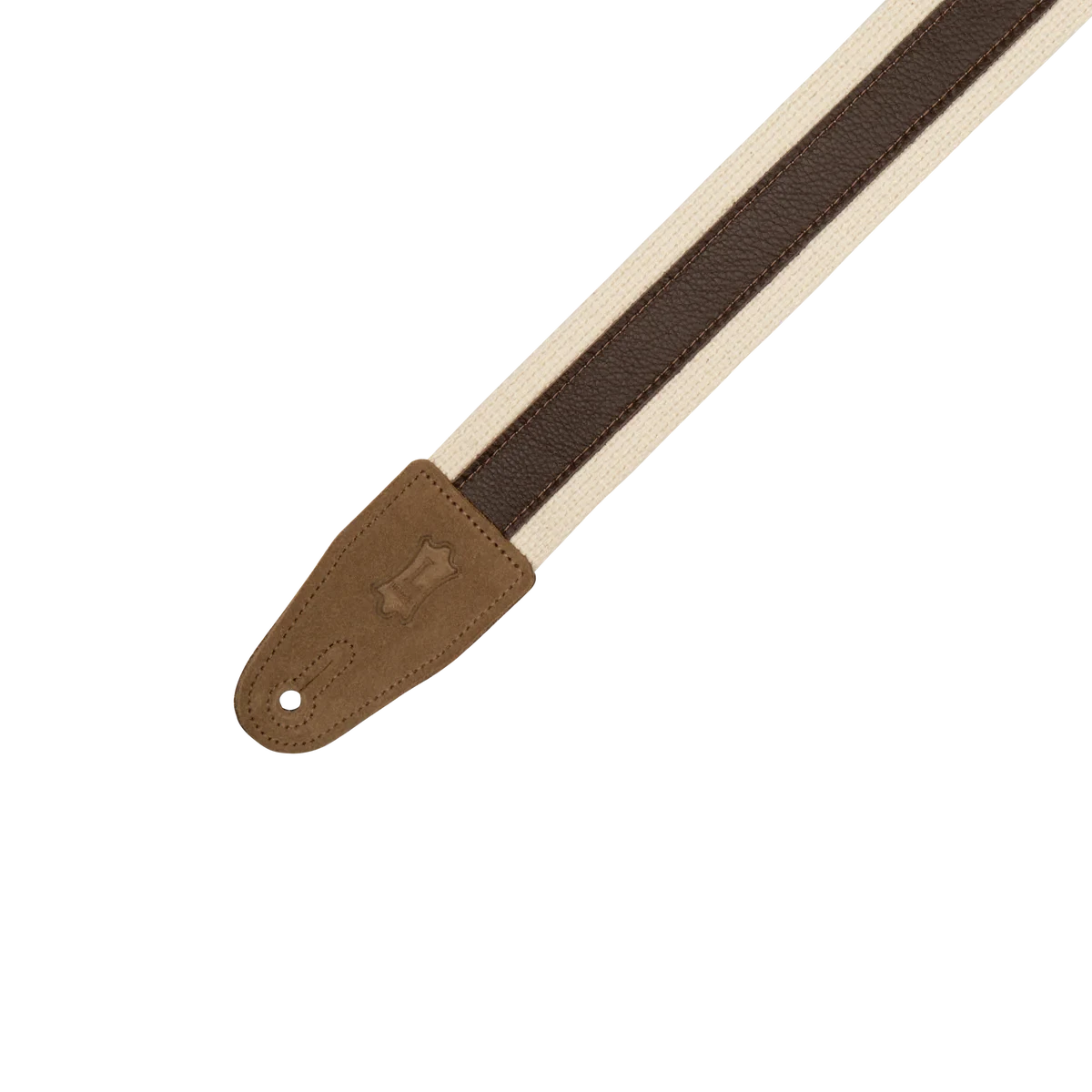 Levy's Cotton Combo Series 2" Guitar Strap, Natural & Dark Brown - Levy's 2 Levy's Cotton Combo Series 2" Guitar Strap, Natural & Dark Brown - Levy's - Image 2