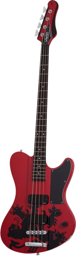 Schecter Simon Gallup Ultra Bass Red/Black - Schecter