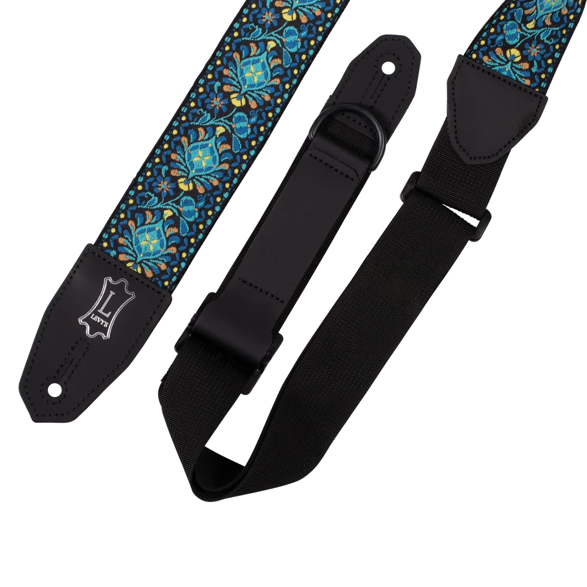 Levy's Jacquard Right Height Series Strap With Woven, Blue Black & Gold Motif - Levy's 3 Levy's Jacquard Right Height Series Strap With Woven, Blue Black & Gold Motif - Levy's - Image 3