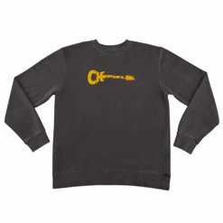 Charvel Logo Sweatshirt, Gray And Yellow, S - Charvel
