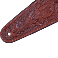 Levy's Oak Embossed Series 3" Wide Veg-tan Leather Guitar Strap, Walnut - Levy's -Zedem Sale Store 3 72f3c456 0689 49a7 a160 29ff7e9efa04