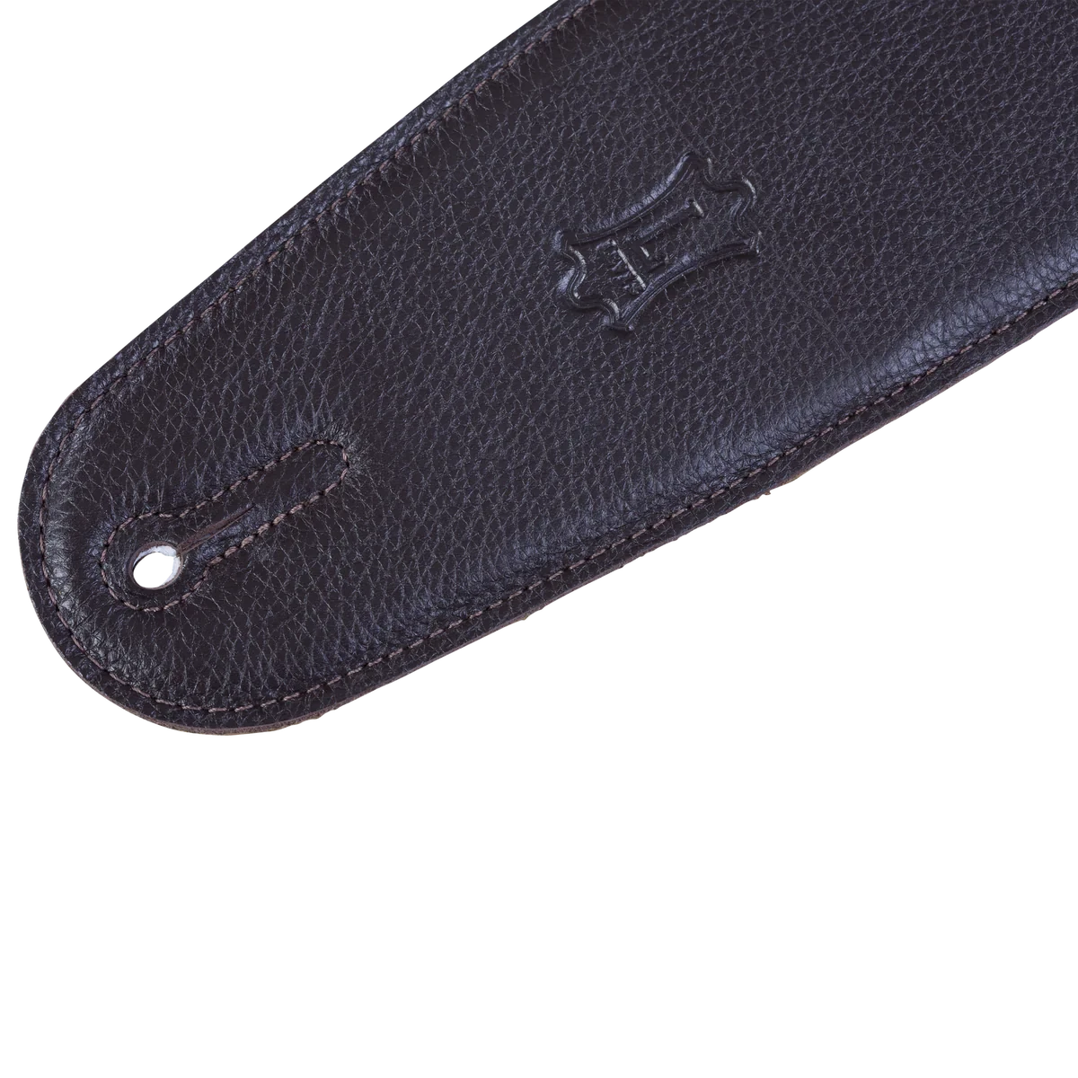 Levy's Heritage Crafted Series 3 1/2" Wide Garment Leather Bass Strap, Dark Brown - Levy's 3 Levy's Heritage Crafted Series 3 1/2" Wide Garment Leather Bass Strap, Dark Brown - Levy's - Image 3