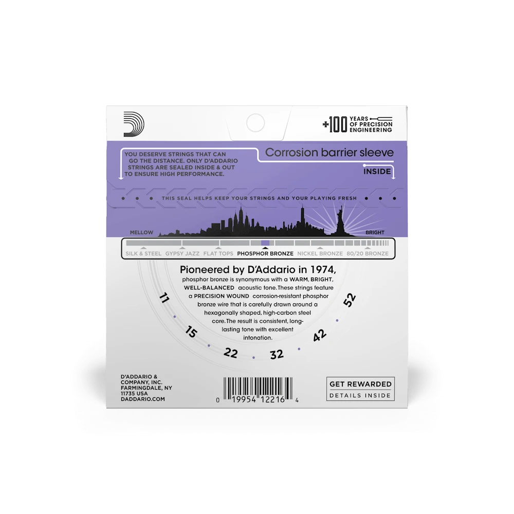 D'Addario EJ26-3D Phosphor Bronze Acoustic Guitar - Custom Light 11-52 - 3 Sets - D'Addario 3 D'Addario EJ26-3D Phosphor Bronze Acoustic Guitar - Custom Light 11-52 - 3 Sets - D'Addario - Image 3