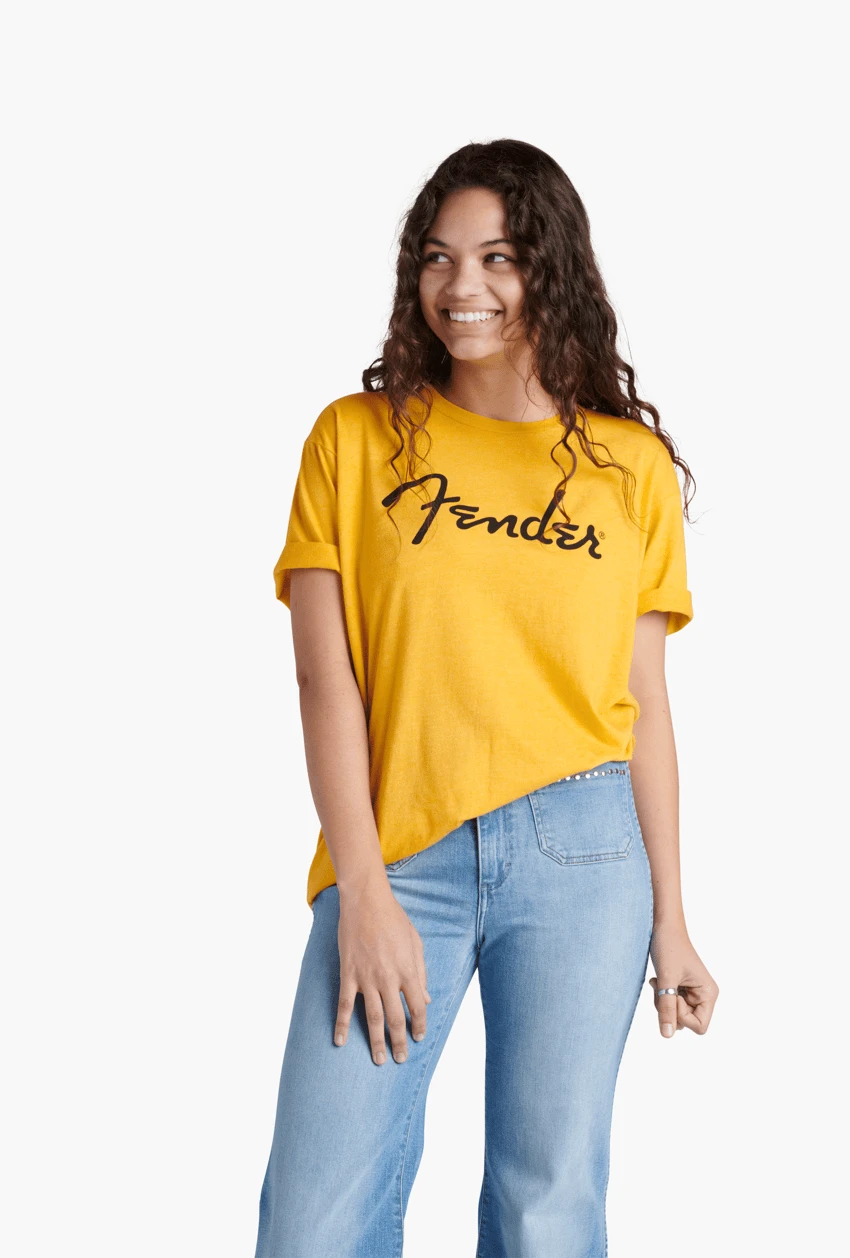 Fender Fender Spaghetti Logo T-Shirt, Butterscotch, S - Fender 3 Fender Fender Spaghetti Logo T-Shirt, Butterscotch, S - Fender - Image 3