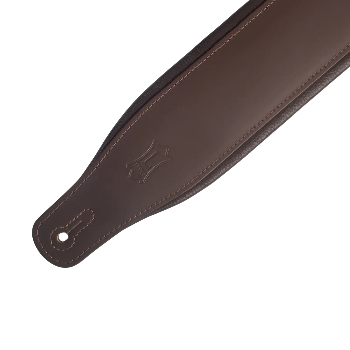 Levy's Amped Leather Series 3 Inch Wide Top Grain Leather Guitar Straps, Dark Brown - Levy's 3 Levy's Amped Leather Series 3 Inch Wide Top Grain Leather Guitar Straps, Dark Brown - Levy's - Image 3