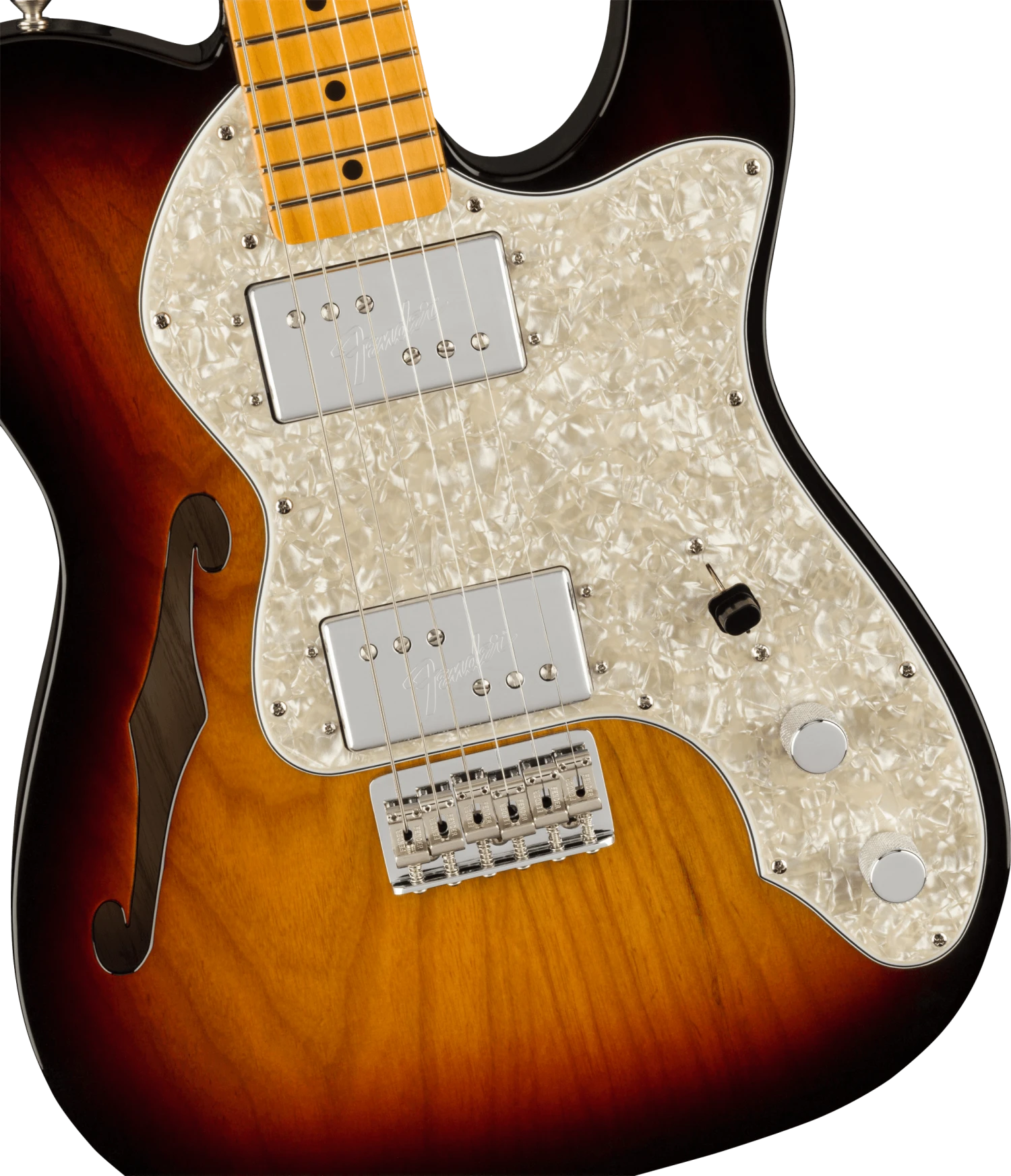 Fender American Vintage II 1972 Telecaster Thinline, Maple Fingerboard, 3-Color Sunburst - Fender 6 Fender American Vintage II 1972 Telecaster Thinline, Maple Fingerboard, 3-Color Sunburst - Fender - Image 6