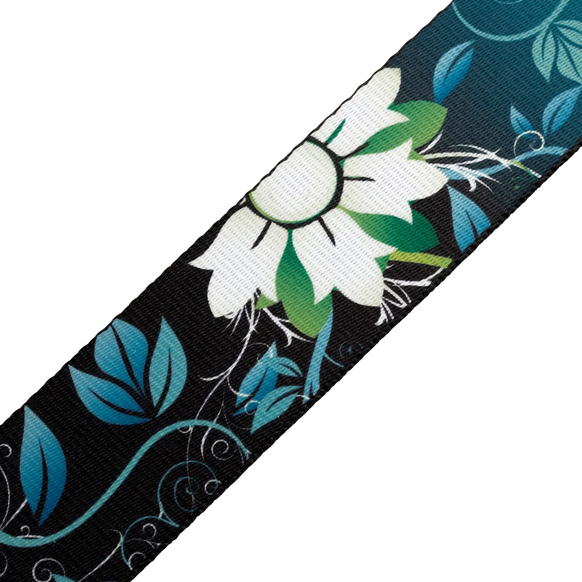 Levy's Nature Series 2" Wide Polyester Guitar Strap, Blue Flower - Levy's 4 Levy's Nature Series 2" Wide Polyester Guitar Strap, Blue Flower - Levy's - Image 4